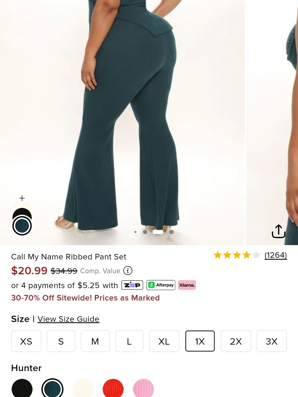 Call My Name Ribbed Pant Set - Picture 2 of 3